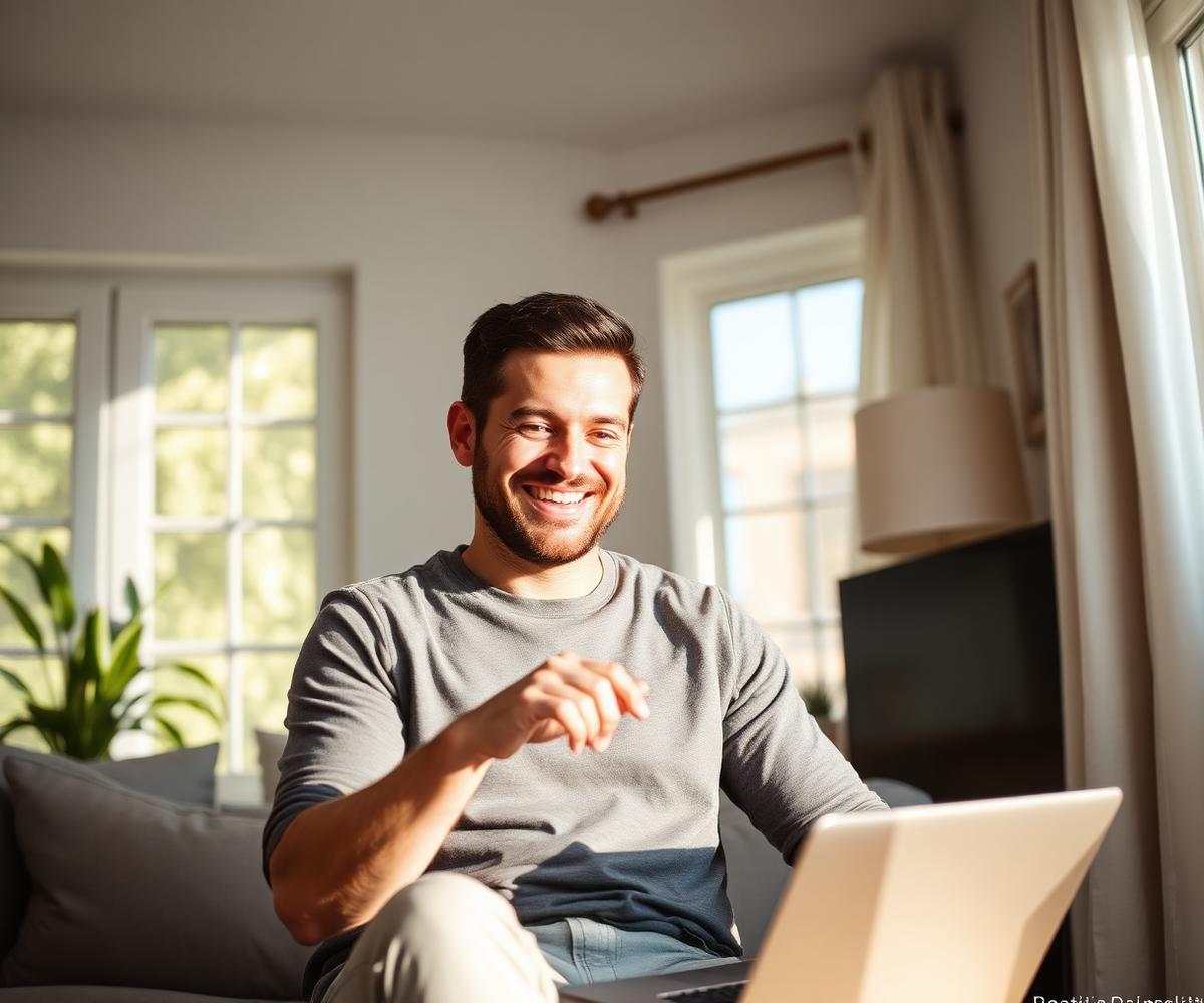A man on a phone call with a licensed provider